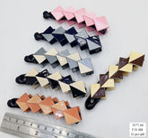 Impression Banana Hair Clip Classic Fashionable square dangle Twist Clip Banana Clips  pack of 12 pcs)